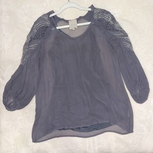 Saivana silk embellished blouse with matching camisole